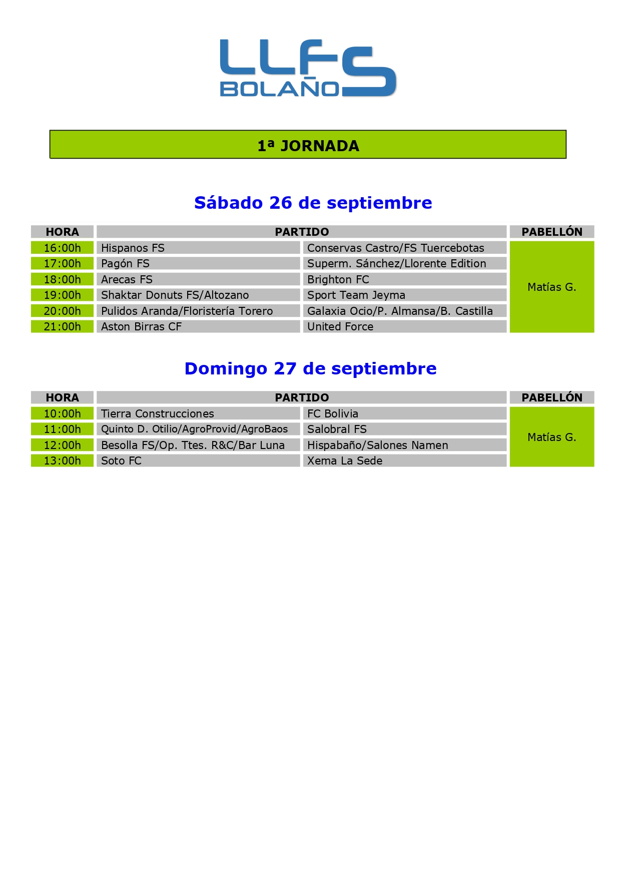 1ª JORNADA