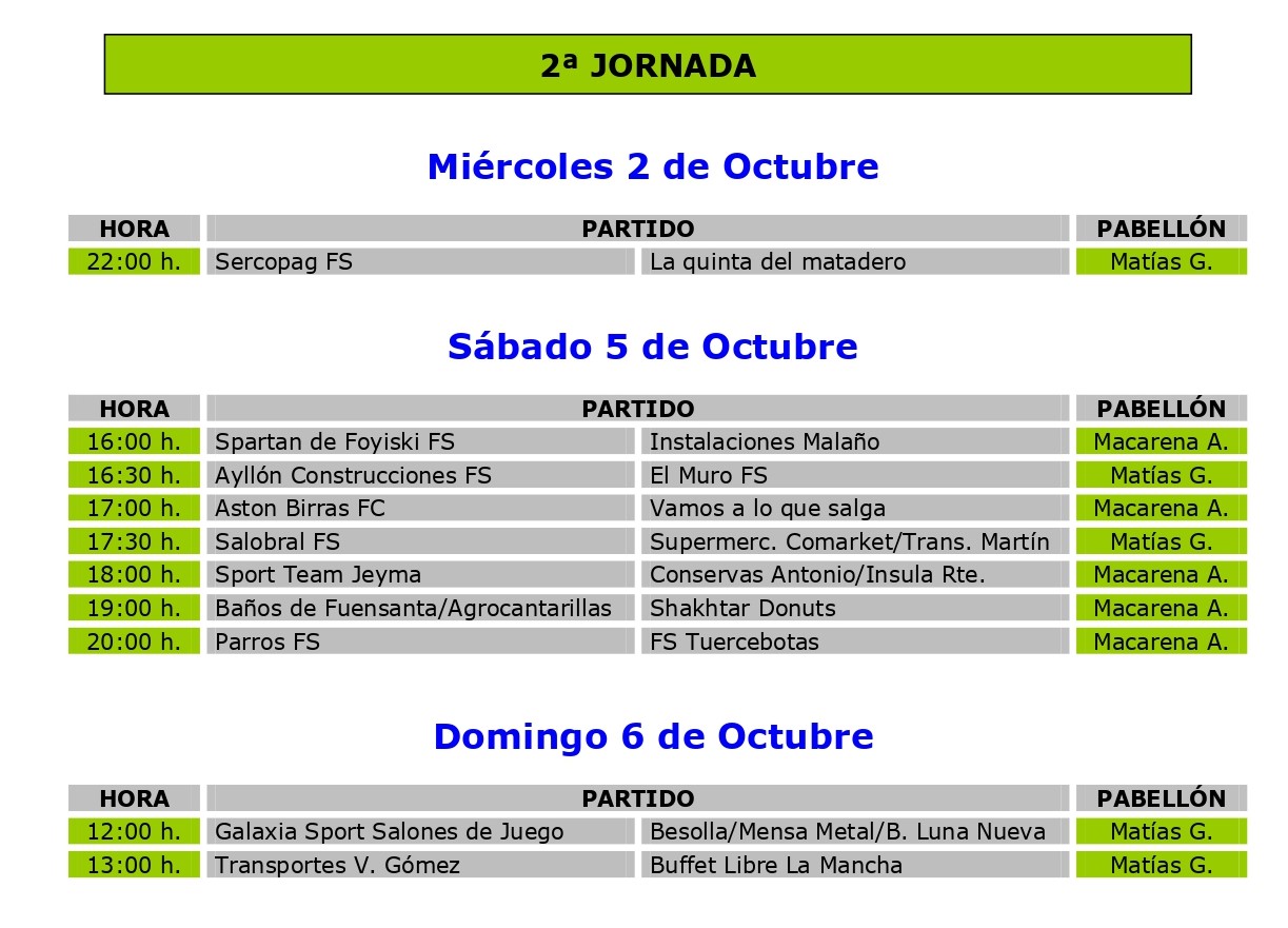 2ª JORNADA