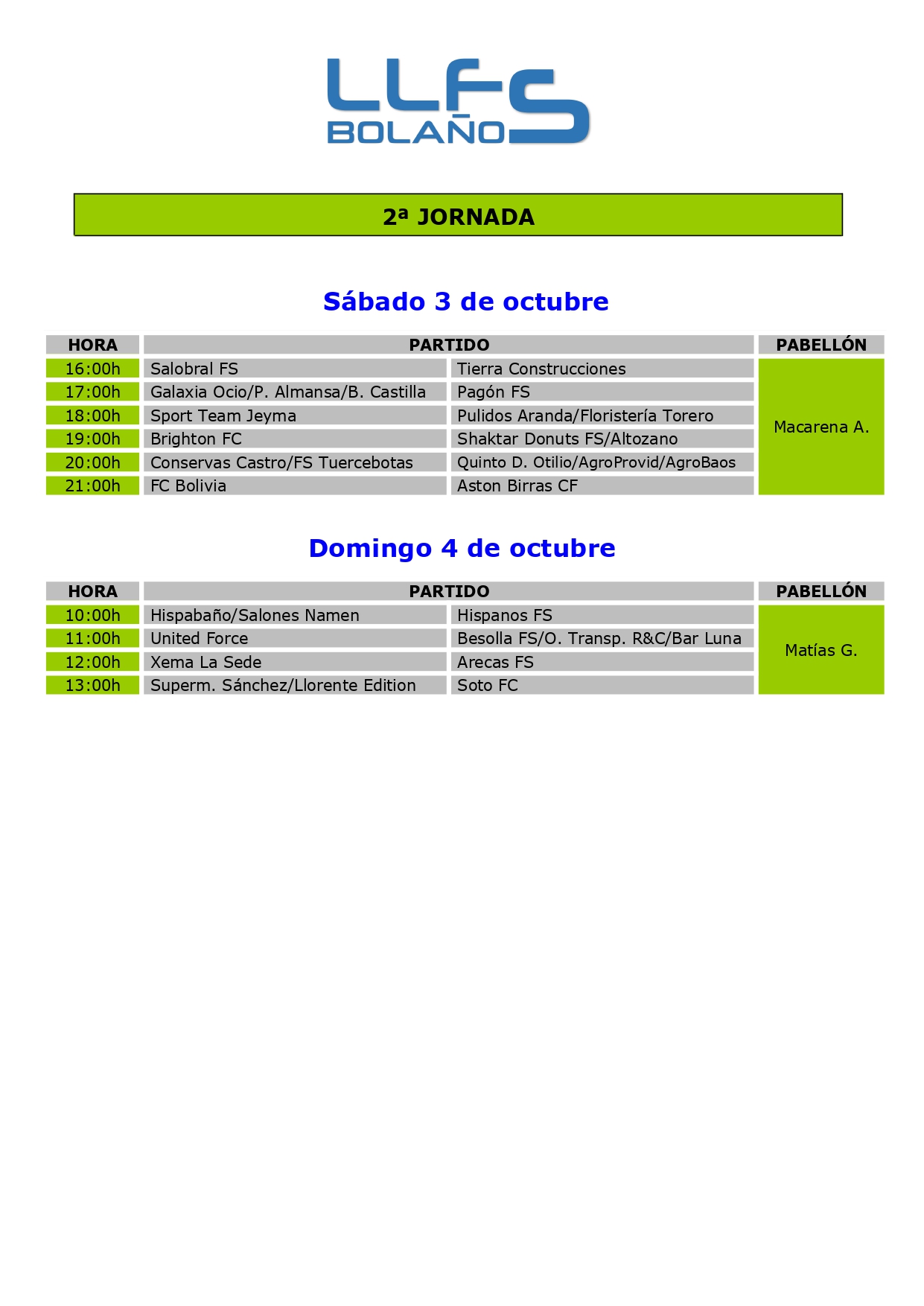 2ª JORNADA