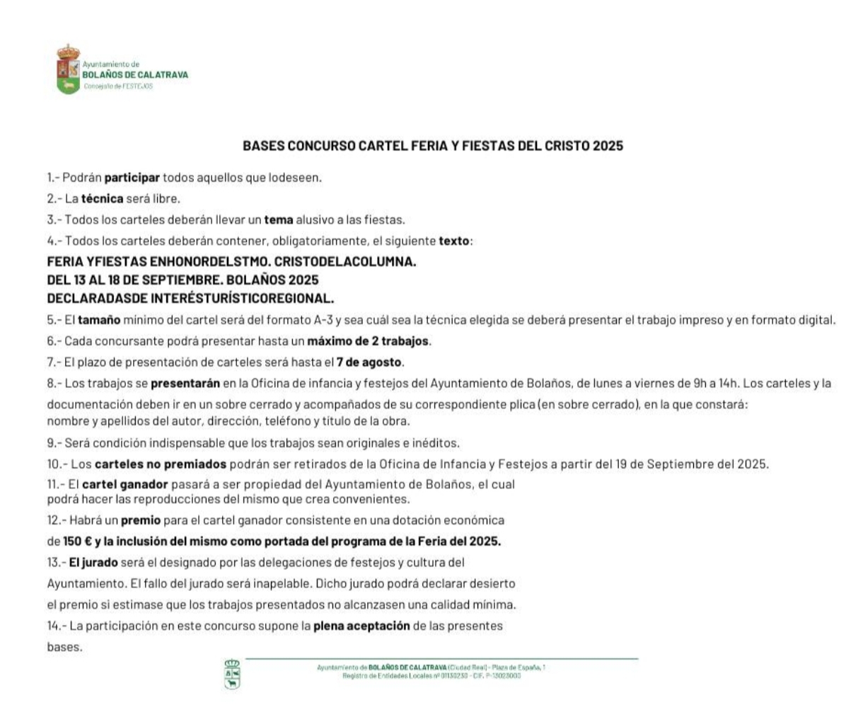 cartel ferias