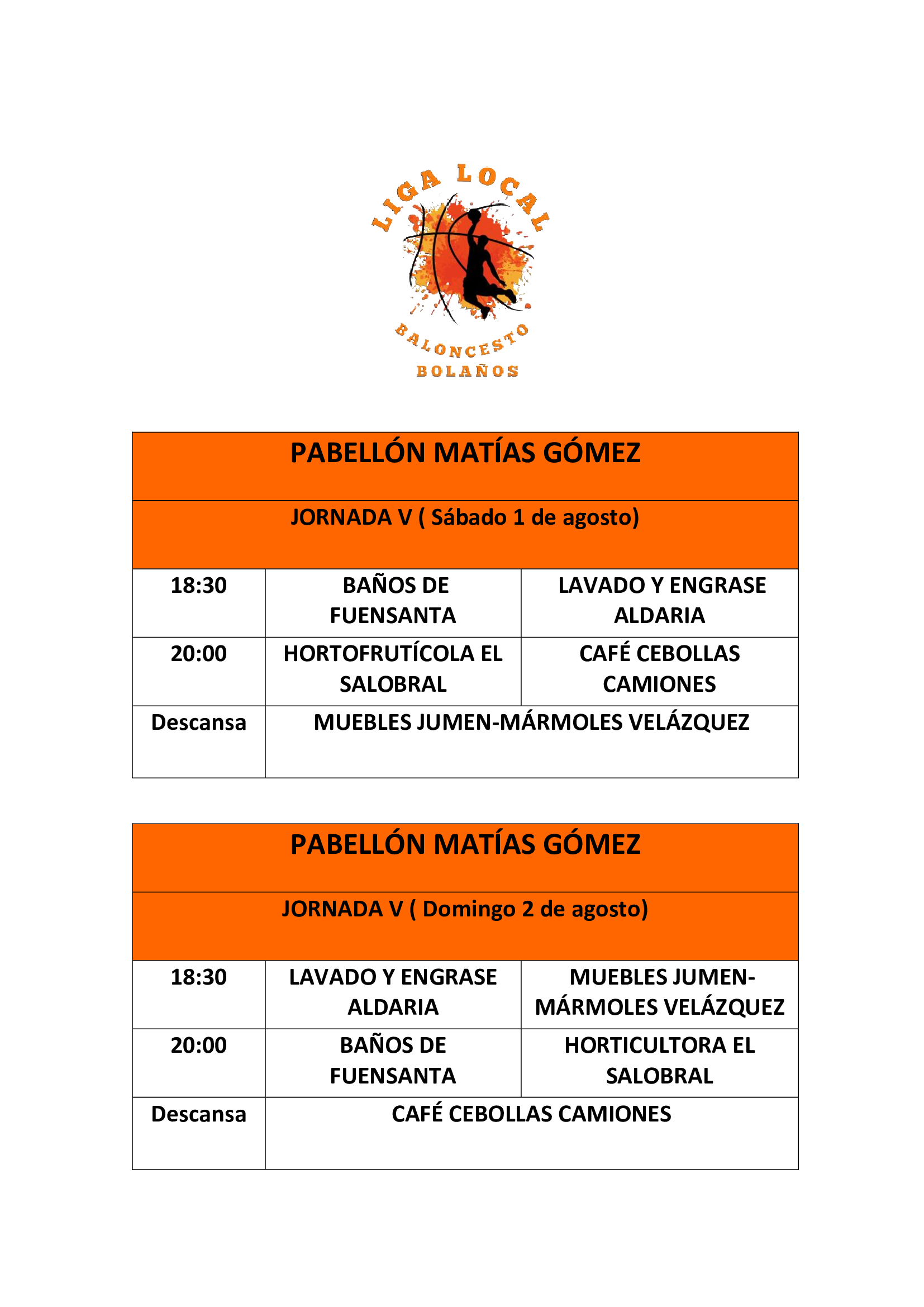 Jornadas V y VI
