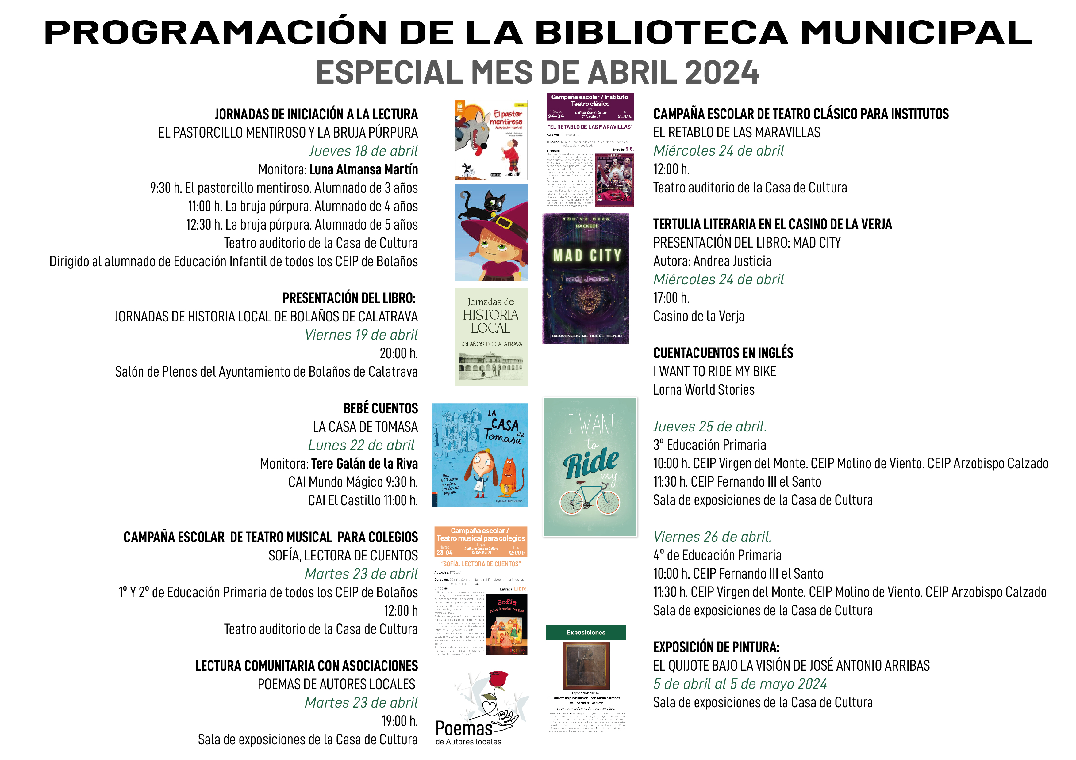 programacion día del libro