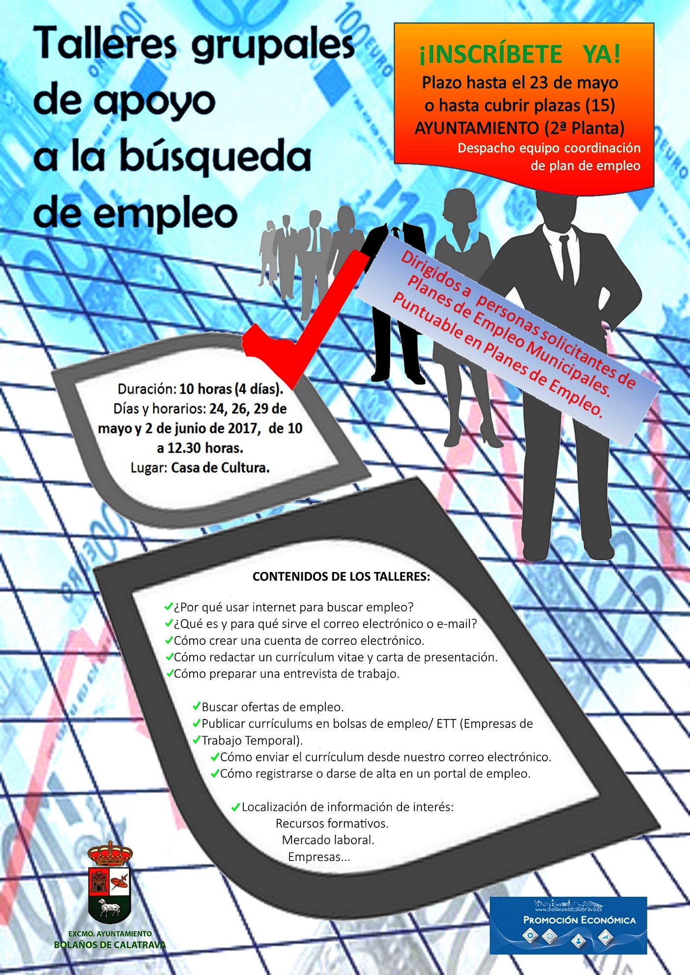 Talleres grupales de apoyo a la búsqueda de empleo