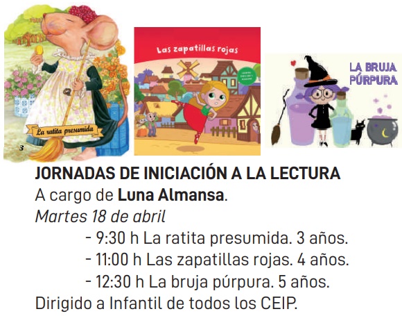 actividades iniciación a la lectura día del libro