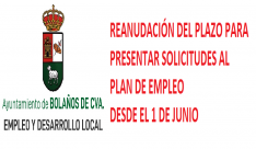 REANUDACIÓN PLAZO PLAN DE EMPLEO