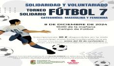 Cartel futbol semana voluntariado y discapacidad